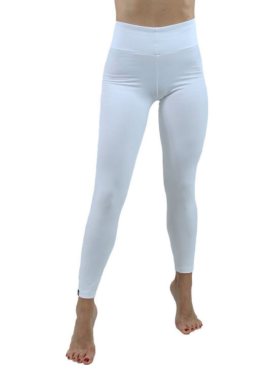 Women's Long Training Legging High Waisted & Push Up White