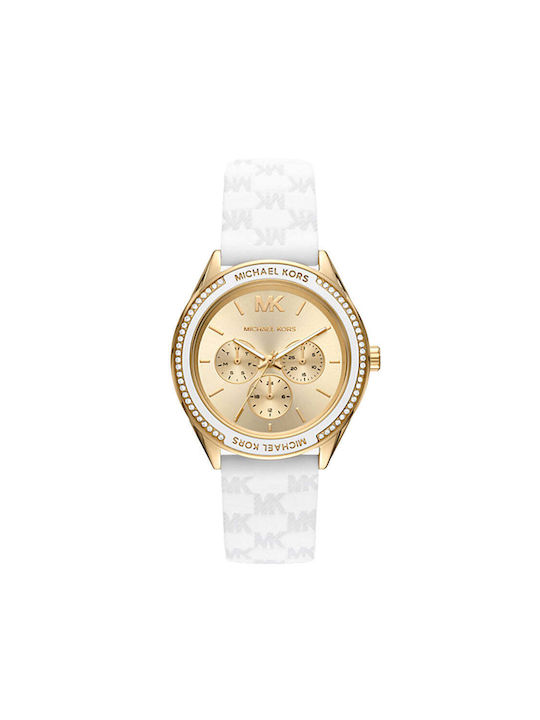 Michael Kors Watch with White Rubber Strap