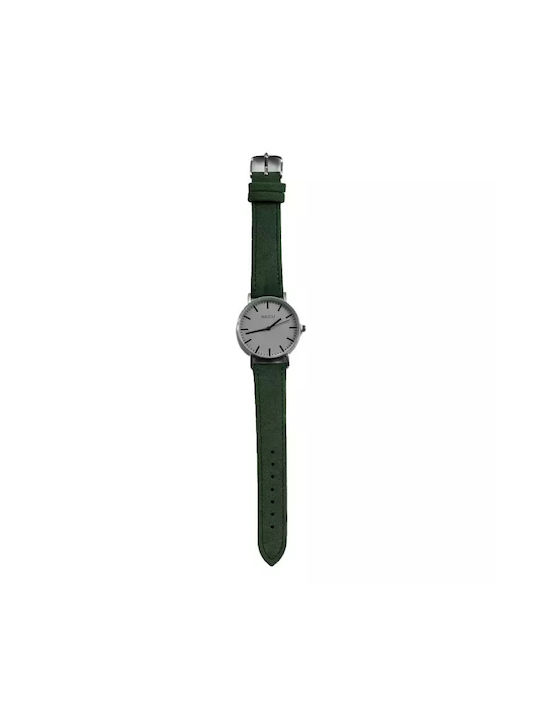 Nora's Accessories Uhr mit Grün Lederarmband
