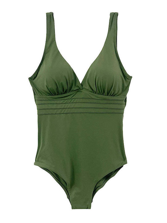 Ustyle One-Piece Swimsuit Khaki