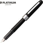 Platinum Fountain Pen Black of Aluminum with Black Inkjet