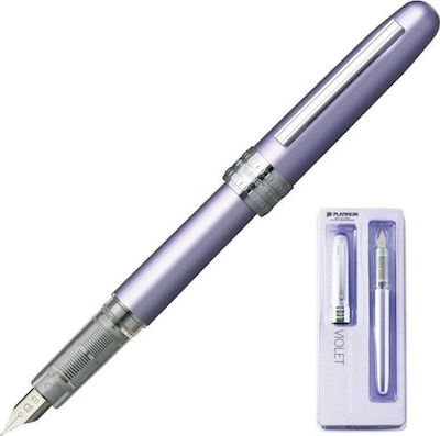 Platinum Fountain Pen Purple with Purple Inkjet