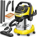 Karcher WD 5 P S V-25 5 22 Aspirator Umed / Uscat 1100W cu recipient 25lt