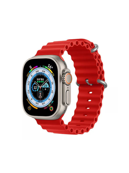 Orso Deluxe Sport Каишка Силикон Червен (Apple Watch 44/45/46mm/Ultra 49mm)