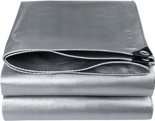 Grasher Waterproof Tarpaulin 250gr/m² 10x8m. Heavy Duty Gray