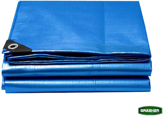 Grasher Waterproof Tarpaulin 120gr/m² 6x4m. Light Type Blue
