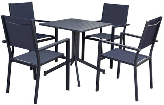 Set Sala De Mese Pentru Exterior Madison 5 Piese Antracit