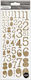 Creativ Company Paper Decorative Sticker for DIY Crafts Gold 10x24cm