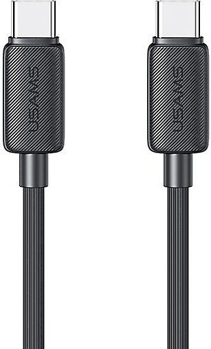 Usams US-SJ691 Braided USB 2.0 Cablu USB-C bărbătesc - USB-C 60W Negru 1m (SJ691USB01)