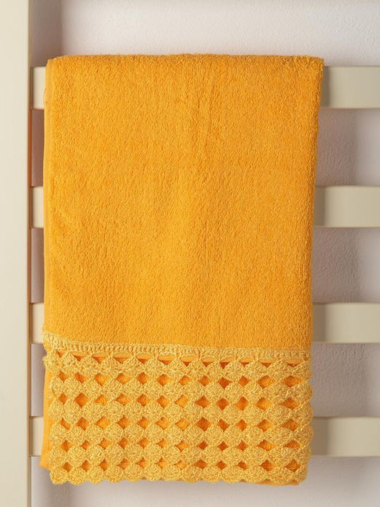 Silk Fashion Bath Towel 100x150cm Yellow