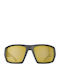 Bliz Peak Herren Sonnenbrille mit Schwarz Kunststoff Gestell und Gelb Polarisiert Spiegel Linse