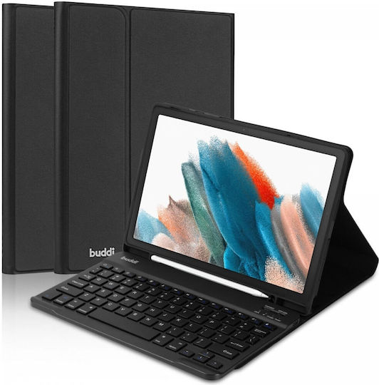 Buddi Zuna Flip Cover with Keyboard in English US Black for Samsung Galaxy Tab A9 8.7" X110 / X115