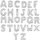 Μπαλόνια Foil Διάφορα Γράμματα Ασημί 82 Εκ Type G
