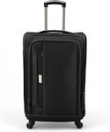 Olia Home Large Travel Bag Black with 4 Wheels Height 77cm