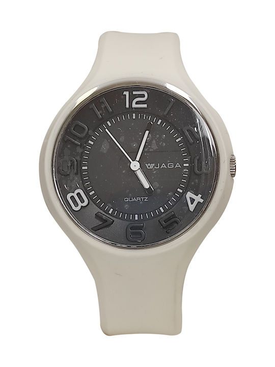 Jaga Watch with White Rubber Strap