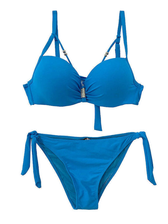 Ustyle Set Bikini με Ενίσχυση Γαλάζιο