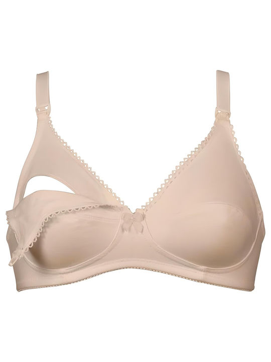 Naturana Cotton Maternity & Nursing Bra with Clips Beige