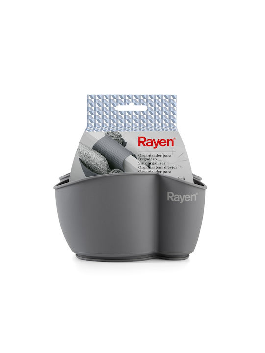 Rayen Sponge Holder Made of Gray Plastic 12.5x9.5cm