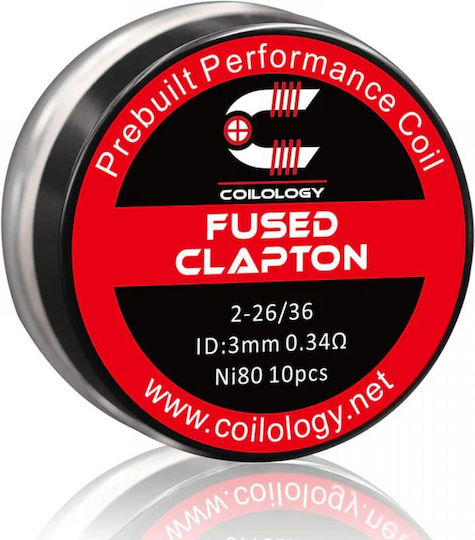 Coilology Ni80 Fused Clapton Prebuilt Coils 26*36 0.34ohm 10pcs