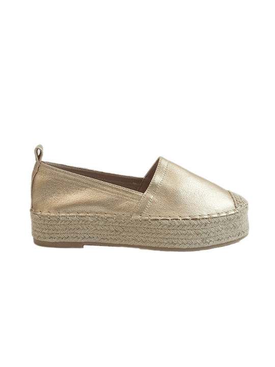 Bellucci Damen Espadrilles in Gold Farbe