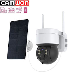 Camwon WIP-C300X 1802121 IP Κάμερα Παρακολούθησης 3MP Full HD+ Αδιάβροχη Μπαταρίας με Αμφίδρομη Επικοινωνία Κατάλληλη για Πρίζες Τύπου Αγγλίας
