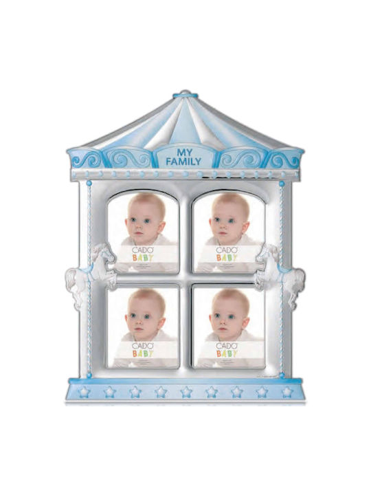 Beltrami Kinder Fotorahmen Silber Hellblau 20x25cm