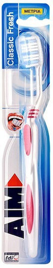 AIM Classic Fresh Manual Toothbrush Medium Pink 1pcs