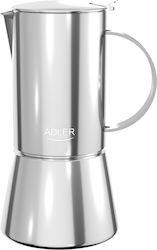 Adler Μπρίκι Espresso 6cups Inox Καφέ Adler Μπρίκι Espresso 6cups Inox Καφέ