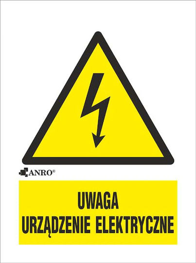 Autocolant semnalizare de avertizare Notă Echipament Electric 148x210 10eoa Q4 F
