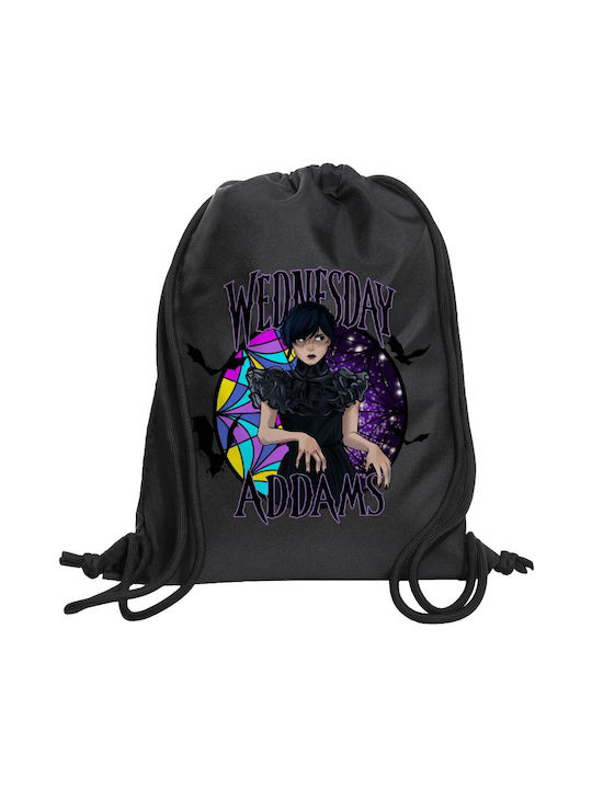 Koupakoupa Wednesday Jenna Ortega Gym Backpack Black