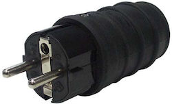 Kanlux Stecker Schuko Schwarz