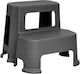 Homeplast Double Kids Step Stool Federico Gray