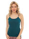 Women's T-Shirt with Spaghetti Strap Petrol