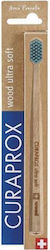 Curaprox Wood Zahnbürste Ultraweich Beige / Blue