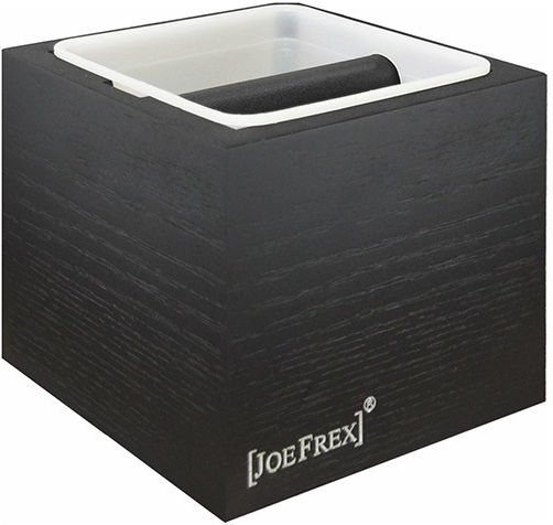 Joe Frex Knock Box Container from Wooden and Plastic 14x14x14cm Black