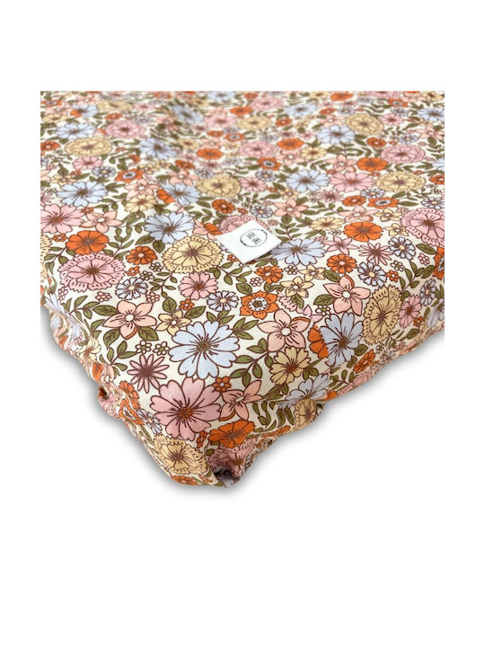 Tiny Toes Baby Sheet Crib Cotton Fitted Floral Fantasy 50x70cm