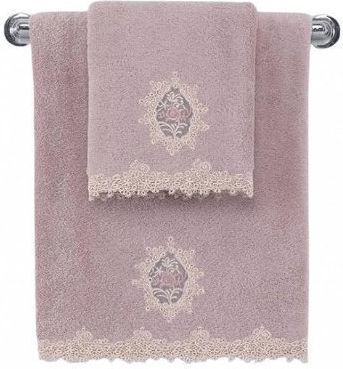 Weiches Baumwollhandtuch Destan Lace 85 × 150 cm Lila