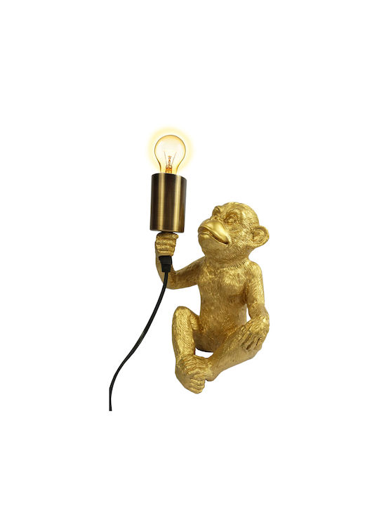 Inart Tisch Dekorative Lampe mit Fassung für Lampe E27 Gold