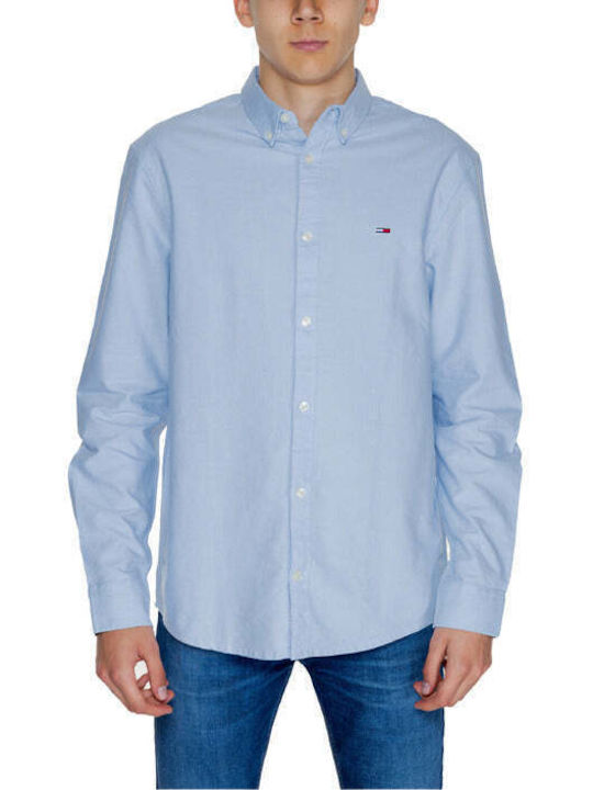 Tommy Hilfiger Men's Shirt Long Sleeve Denim Blue