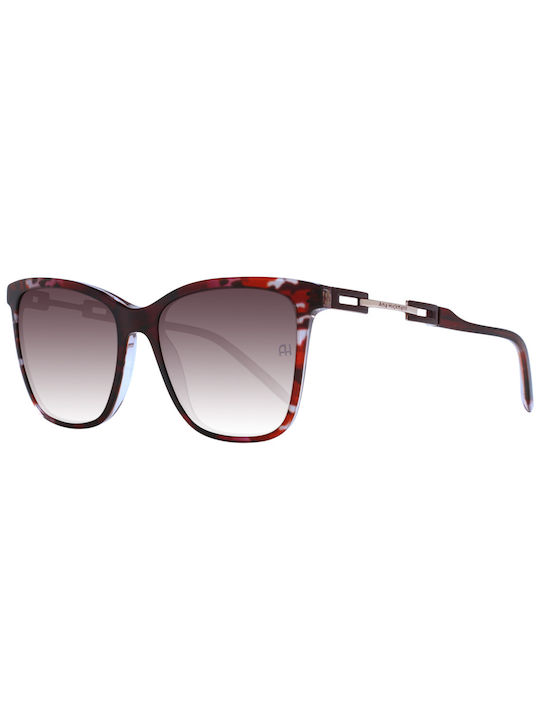 Ana Hickmann Women's Sunglasses with Multicolour Frame and Red Gradient Lens AH9348 C02