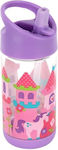 Sj112204 Stephen Joseph Flip Top Bottle Princess Water Bottle 300ml