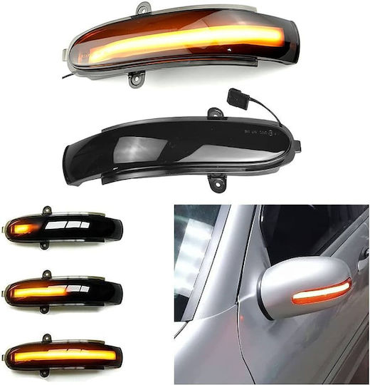 Огледален индикатор Mercedes Benz E Class W211 S211 2002-2007 G Class W463 динамичен LED затъмнен 2 броя