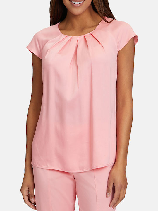Betty Barclay Short Sleeve Women's Blouse Pink