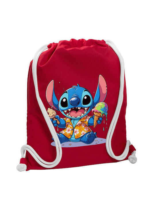 Koupakoupa Stitch Ice Cream Gym Backpack Red