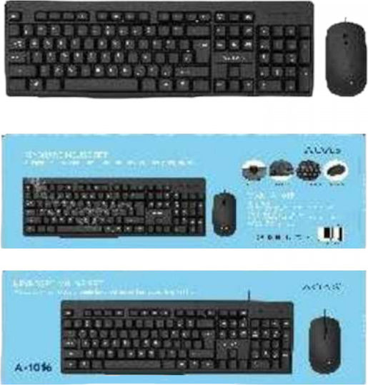 Aoas A1016 Keyboard & Mouse Set English US Gray