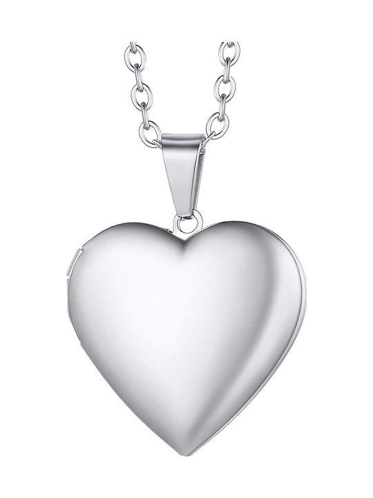 Theodora's Jewellery Halskette mit Design Herz aus Stahl