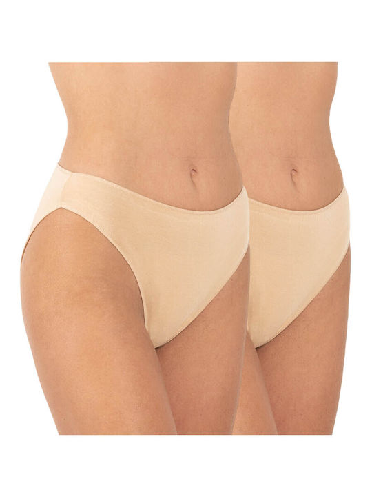 A.A UNDERWEAR Damen Slip 2Pack Nahtlos Beige