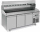 Inoxcon Английски превод: Stainless Steel Refrigerator Counter Пица with Drawer and Cooling Machine L188xW80xH97см