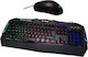 Weibo WB-520 Σετ Gaming Μηχανικό Πληκτρολόγιο με Μεμβράνης διακόπτες και RGB φωτισμό & Ποντίκι (Αγγλικό US)