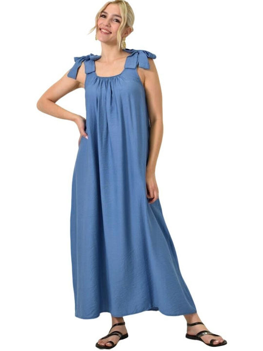 Potre Καλοκαιρινό Maxi Φόρεμα Μπλε